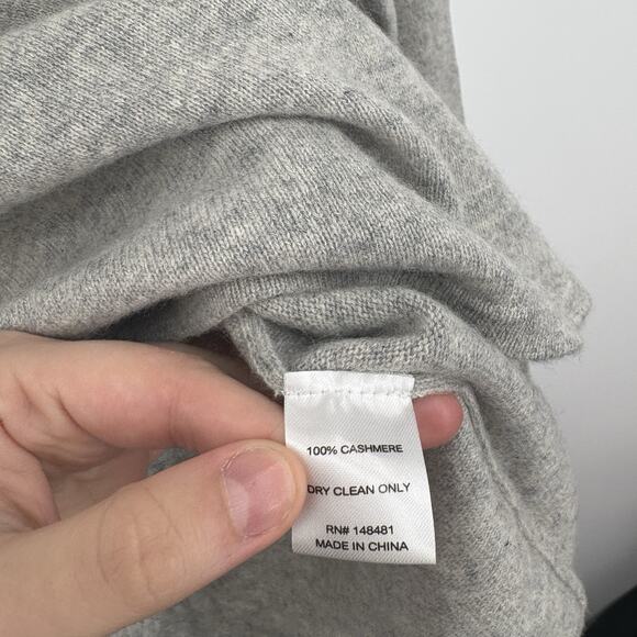 Sea Bleu Cashmere Sweater XSmall Luxury Scandi Parisian Flare Sleeve Old Money - Picture 6 of 7